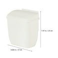 Withe Trush Luxshiny Practical Hanging Trash Container White Plastic for General ...