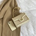 thumbnail image 4 of 2403 Bolso Bandolera Con Cadena para en La Playa Bolso Cuadrado Pequeño Trenzado (blanco) Beige, 4 of 9