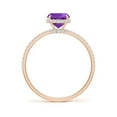 thumbnail image 2 of ANGARA Natural 1.2 Ct. Amethyst with Diamond Classic Ring in 14K Rose Gold for Women (Ring Size: 12), 2 of 9