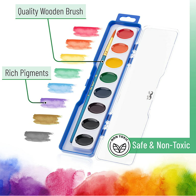 Mr. Pen- Watercolor Brush Pens, 6 pcs, Water Brush Pens for Watercolor,  Water Color Pen, Watercolor Paint Pens, Refillable Watercolor Brush Pens