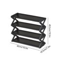 thumbnail image 3 of Qocolhg Z-Shaped 4 Tier Free Standing Plastic Shoe Rack for Closet Holds 8 Pairs Shoe Organizer Stackable Shoe Storage Shelf for Entryway, Closet, Garage, Bedroom, Cloakroom, Black, 3 of 6