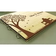thumbnail image 2 of Bride And Groom Silhouette Personalized Name And Date Wedding Wooden Guest Book Photo Albums Scrapbook, 2 of 2