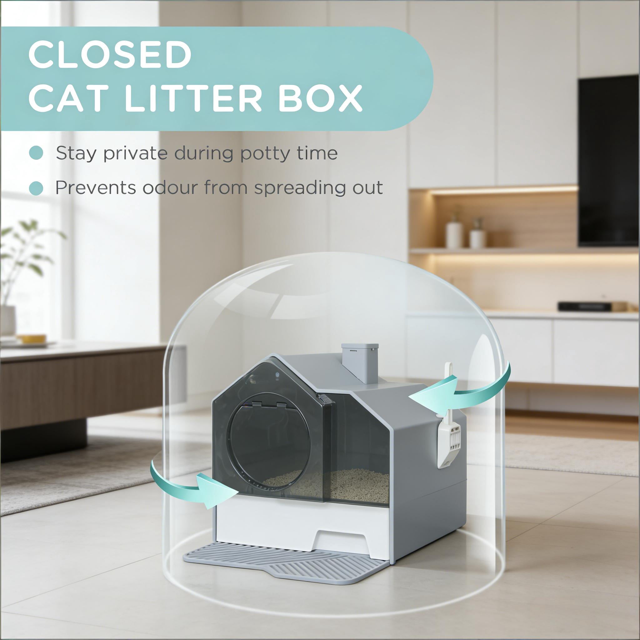 Cat Litter Box, Hooded Cat Litter Box
