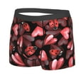 thumbnail image 2 of Wukai Ladybugs and Red Hearts Print Men’s Underwear Breathable Boxer Briefs,&nbsp;Moisture Wicking & Breathable-Small, 2 of 7