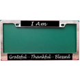 thumbnail image 1 of I Am Grateful Chrome Frame With Double Row White Crystals, 1 of 1