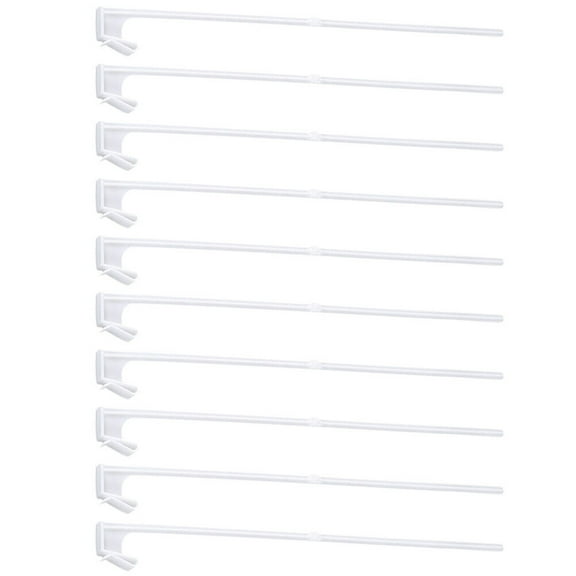 WHAMVOX 10Pcs Car Flag Attachment Flag Poles in White Plastic for Celebration
