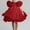 Red, variant on Spazoro Kids Girls Dresses, Solid Color Round Neck Fashion Puff Sleeve Princess Dress for Child Girls Black Size 4-5T