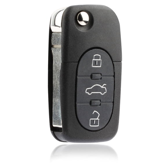 Key Fob Remote Flip 3-Button Replacement for 1997-2005 Audi A4 A6 A8 Allroad Quattro Cabriolet RS6 S4 S6 S8 TT (MYT8Z0837231, 4D0837231E)