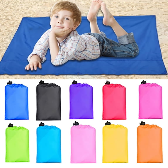 Dengjunhu 1 Set Beach Blanket Sand Proof and Waterproof Pocket Sized Picnic Mat- Quick Drying Nylon - Best Outdoor Beach Mat for Camping, Travel, Hiking, Festival and Sports