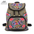 thumbnail image 2 of Bolso de estilo étnico bordado, mochila de lona bordada, bolso de hombro, bolso de estudiante bordado, 2 of 5