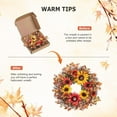 thumbnail image 3 of GOGRANT 24 inch Fall Front Door Wreath Decorations, Autumn Wreath with Sunflower Berries Leaves, Harvest Thanksgiving Decor, 3 of 6