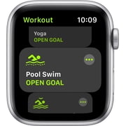 Restored Apple Watch SE 44mm Silver Aluminum Smart Watch with White Sport Band, 18 Hour Battery Life