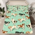 thumbnail image 2 of Feelyou Cute Dalmatian Dog Queen Sheet Sets, Kawaii Cartoon Animal Flat Sheet, Teens Kids Boys Girls Queen Fitted Sheet, Microfiber Bedroom Decor, 4-Piece, 2 of 7