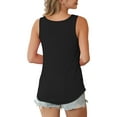 thumbnail image 6 of Anygrew Summer Womens Sleeveless Criss Cross Casual Tank Tops Basic Blouse, 6 of 8