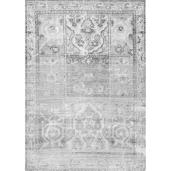 Ahgly Company Indoor Rectangle Persian Gray Traditional Area Rugs, 5' x 7'