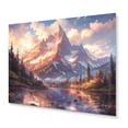 thumbnail image 2 of Designart "Blissful Mountain Views I" Countryside Metal Art Print, 2 of 5