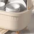 thumbnail image 4 of Yazoeia Dish Drying Rack, Multifunctional Space Saving Dish Drying Box Drying Rack Dish Bowl Drying Box Dish Rack with Cover Dish Drying Rack with Cover with Lid Cover for Kitchen, Apricot M, 4 of 9