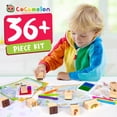 thumbnail image 2 of Cocomelon Stamp Set by Creative Kids - 36+ pcs Wooden Stamps Set - Montessori Birthday Gift for Girls Boys Toddlers Ages 3+, 2 of 7