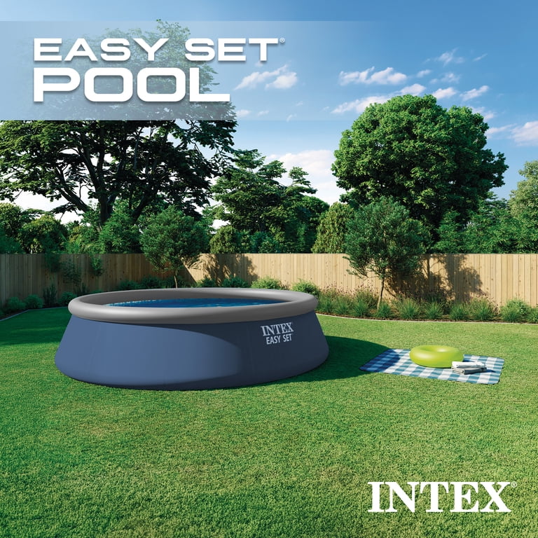 INTEX Easy Set 15ft x 42in Quick Inflatable Pool Set with Air Ring