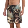 thumbnail image 2 of Vsdgher Western Cowboy Snake Ram Skull Men's Beach Shorts, Surfing shorts, Swim trunks, Quick Dry Swim Trunks for Surfing Beach Fun -Large, 2 of 6