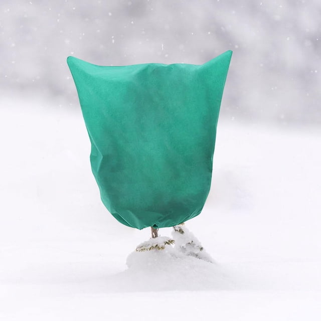 DYNWAVECA Plant Covers Freeze Protection Plant Protection Tent Nonwoven Flowers Protector Plant Winter Protection Pot for Garden Shrubs Green 0.6x0.8