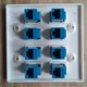 thumbnail image 3 of 10X Placa de Pared Ethernet 8 Puertos - Doble Banda Cat6 RJ45 Conector Cable de Red Placa Frontal Hembra una Hembra - Azul, 3 of 7