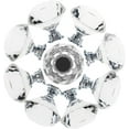 thumbnail image 3 of ZHUYING 12 pack Drawer Knobs Diamond Shaped Crystal Glass 30mm Cabinet Knobs Pull Handles (Silver), 3 of 8