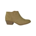thumbnail image 2 of Mug Natural Beige Nude Suede Booties Soda Women Ankle Boots Small Short Heel Side Zipper 7, 2 of 3