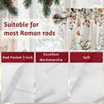 thumbnail image 7 of Valance Curtains for Kitchen Windows Winter Snowman Reindeer SnowRod Pocket Valance Xmas Tree Leaves VintageShort Window Curtain Topper for Bedroom Living Room Bathroom 42x12in, 7 of 7