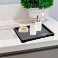 thumbnail image 4 of Bandeja de tocador con estampado de mármol, rectángulo de resina, regalos de inauguración en hogar, almacenamiento de bañera, de joyería, Negro perfecl Bandeja de almacenamiento de baño, 4 of 7