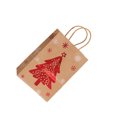 thumbnail image 1 of Wosthever Bolsas de regalo de gran capacidad con asas, bolsas de papel portátiles de Navidad marrón ampliamente utilizadas Kits de decoración para fiestas 025-2 21*15*8, 1 of 6