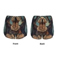 thumbnail image 3 of Yiaed Tree Meditating Golden Retriever Print Women's Running Shorts with Liner 3 Zipper Pockets Elastic Workout Athletic Gym Yoga Shorts-X-Large, 3 of 7