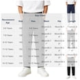 thumbnail image 4 of Lutiedan Boys Dress Pants Elastic Waist Uniform School Trousers Straight Leg Casual Baggy Pants with Pocket Sizes 5-15, 4 of 7
