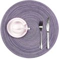 thumbnail image 3 of Ensemble de 4 Napperons Ronds en Coton Tressé 15 Pouces pour Cuisine Table à Manger Fête (Violet Clair, 4), 3 of 5
