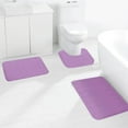 3 Pieces Memory Foam Bath Mat Sets U Shaped And 15.74''x23.62''+19.69