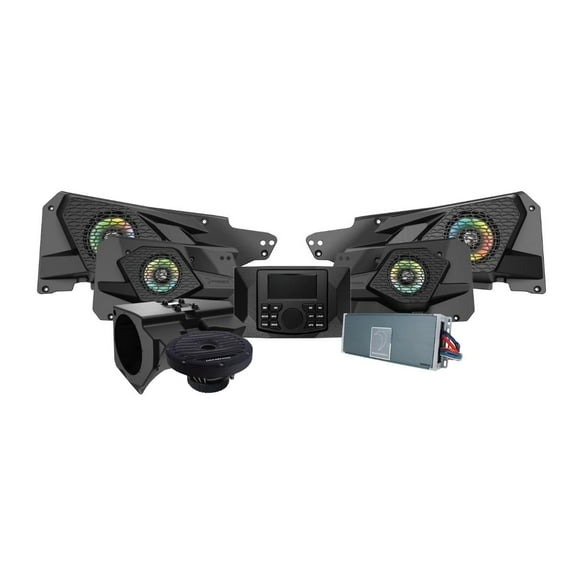 Diamond Audio MSRZRKM24 2014  RZR© 2DR / 4DR 6.5" 2-Way Power Sports All Weather Coaxial Speaker 6-Channel Full Range Class D Waterproof Amplifier - MSRZRKM24