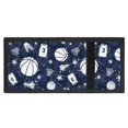 thumbnail image 4 of Chririnla Navy Basketball Print Toddlers Purse for Sports, Elastic Polyester Trifold Card Wallet with Lightweight Portable Money Organizer, 4 of 7