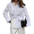 thumbnail image 3 of Camisas de Larga con Botones para Mujer, Blusas Holgadas de Estilo Casual y Moderno para Otoño, Ideales para el Trabajo o la Oficina M, 3 of 9