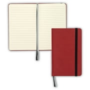 Samsill Hardcover Notebook, 5.25 Inch x 8.25 Inch, Red