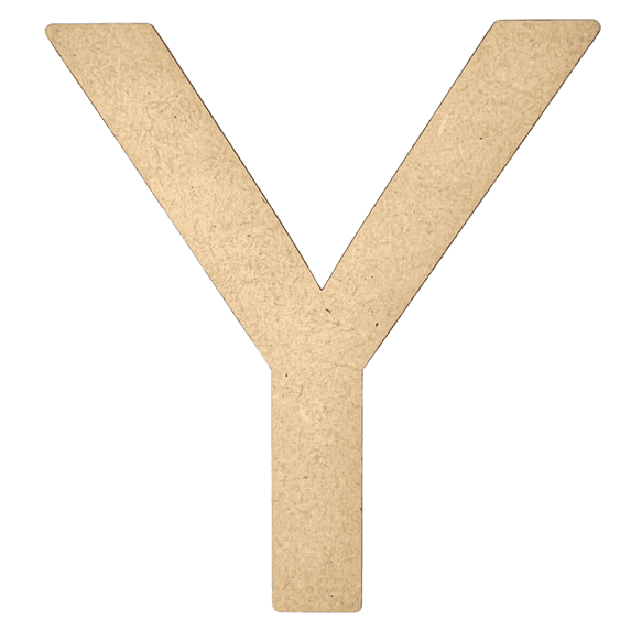 6" Tall MDF Letter Y | 1/4" Thick | Krafty Supply Letters | Arial | Wooden Letter