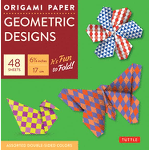 Origami Paper Geometric Prints 48 Sheets 6 3 4 17 Cm Large Tuttle Origami Paper High Quality Origami Sheets Printed With 6 Different Patterns Instructions For 6 Projects Included Other Walmart Com Walmart Com