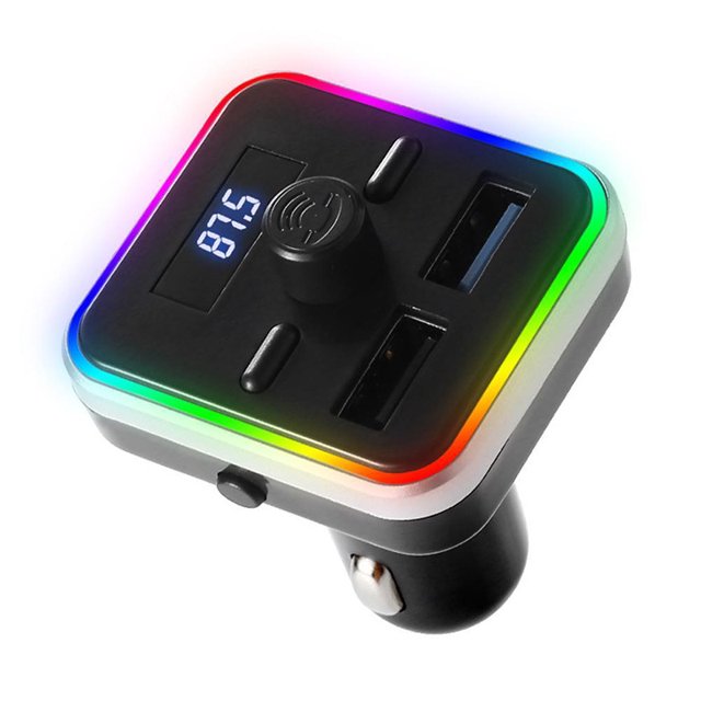 Radiador de música transmisor FM para coche con siete colores V5.0 azul fang-free Ca man mp3 para coche