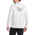 thumbnail image 5 of Fanxing Mens Hooded Sun Shirt with Mask Big and Tall Lightweight Hoodies Full Zip Jacket Long Sleeve UPF 50 Rash Guards Fishing Shirts for Men White,S, 5 of 7