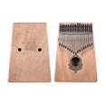 thumbnail image 4 of Piano de pulgar portátil de 17 teclas, madera de caoba con estuche de transporte, pegatinas, martillo de afinación, paño de limpieza, dedos kaili Sencillez, 4 of 5