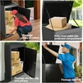 thumbnail image 6 of Package Delivery Boxes for Outside, 41.3'' x 20.8'' x 16.5'' Ultra Large Mailbox for Parcel, Automobile Steel Parcel Mailbox, Waterproof Anti-Theft Parcel Drop Box for Home Business, Black, 6 of 7