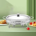 thumbnail image 1 of Plato de frotamiento redondo, calentador de alimentos para catering, juego completo de chafer con bandeja de agua, juego de calentador de buffet para , ARGÉN Argén BLESIY plato de frotamiento, 1 of 8