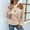Khaki, variant on AOOCHASLIY Sweaters Fall Clothes Women Fashion Casual Soild Long Sleeve Pullover Round-Neck Sweater