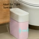 thumbnail image 3 of Bote de basura ABEETE Bathroom de 12 litros con tapa de plástico rosa, 3.2 galones, 3 of 9