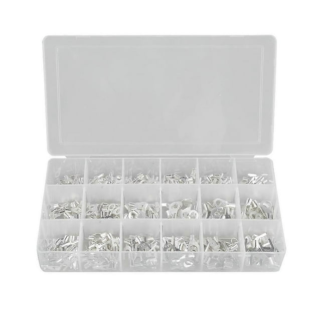 420Pcs 18 Values Non insulated Ring Fork U Type Crimp Terminals Assortment Kit