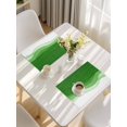 thumbnail image 5 of Ombre Green Waves Placemats Set of 4, Abstract Art Gradient Modern Placemats for Dining Table, Place Mats for Kitchen Tabletop, Waterproof Wipeable Dining Table Mats Set, 5 of 9